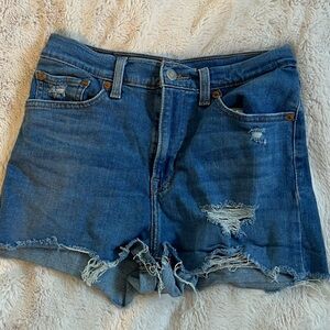 Levi’s High Rise Ripped Shorts